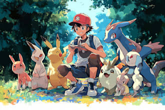 draw you as a pokemon trainer with your favorite pokemon