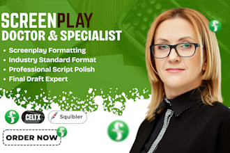 polish and format your script or screenplay to industry standard