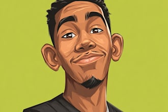 drawing cartoon vector portrait art
