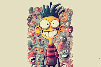 do hand drawn doodle art illustration