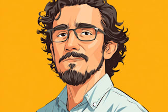 drawing cartoon vector portrait