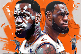 design cartoon caricature for football nba nfl sport tshirt