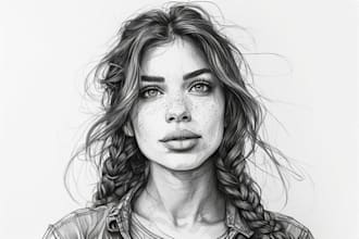 draw a hedcut wsj style  from a photo