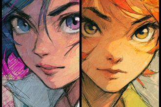 draw characters in anime or manga art