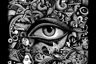 create doodle art illustrations for anything