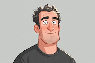 create simple cartoon portrait