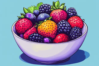 make an amazing food and drink watercolor illustration