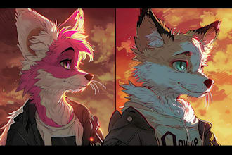 create furry artwork and characters for fursona anthro
