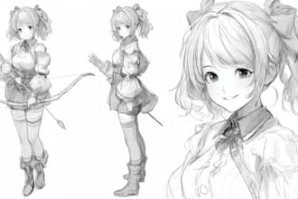 draw rough sketch anime style