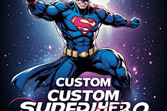 draw you a dc or marvel style comic book superhero