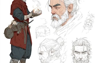 draw d and d character art and dnd character art