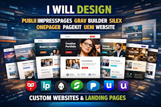 design publii impresspages grav builder silex onepager pagekit ueni website