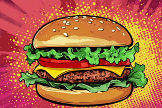create food illustration in my style