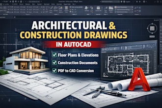 draw architectural and construction drawings in autocad