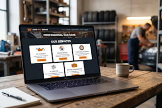 design a professional auto workshop and car repair website