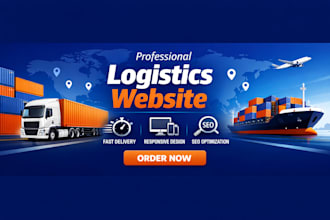 design a professional logistics, transport and trucking website