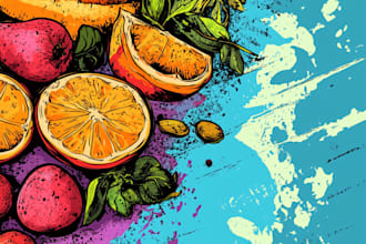 create food illustration in my style