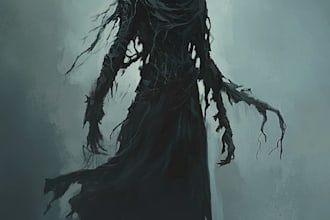 draw horror and dark fantasy illustrations