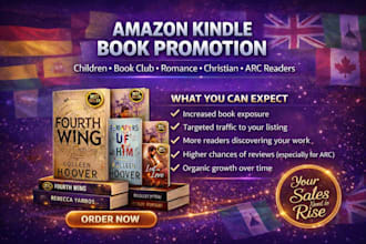 amazon kindle book promotion children book club romance christian arc readers