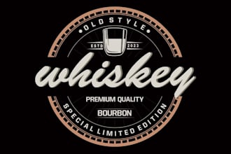 design wine, whiskey, vodka and cigar packaging label