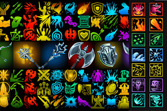 create pixel art item icons inventory icons ability icon loot icons for games