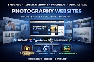 design smugmug redesign showit typedream and squarespace photography pixieset