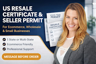 assist with US resale certificate and seller permit registration