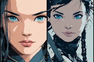 draw a comic book page illustration or webtoon episodes