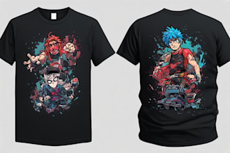 make unique anime tshirt and streetwear clothing designs
