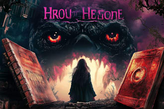 illustrate cinematic horror book cover