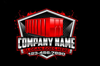 create professional and specially dumpster logo design