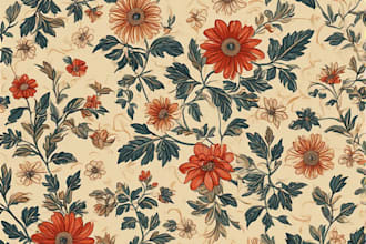 create seamless patterns of floral textil designs