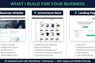 build responsive wordpress website for business