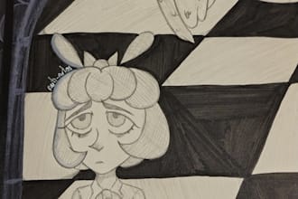 dibujo de técnica mixta para ti