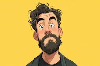 paint realistic or cartoon digital portraits