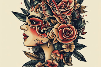 draw a traditional tattoo for you