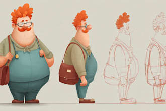create cartoon character design mascot