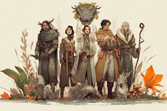 create custom dnd group character art