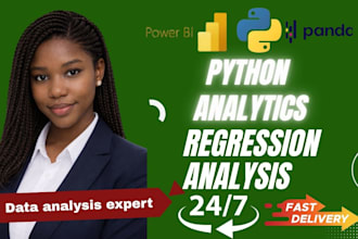 statistical data analysis, python analytics regression, data analysis bi, python
