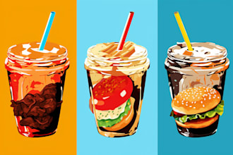 food pop art of your food pop art