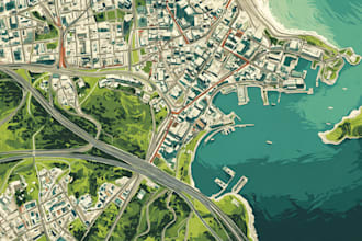 design a vector map illustration