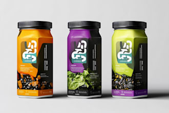 design creative snack and food packaging illustration