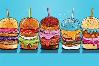 food pop art of your food pop art