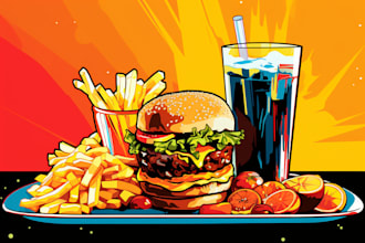 design food pop art of your food pop art