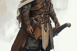 fantasy dnd character illustration