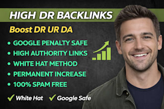increase ahrefs DR ur and moz da with high quality backlinks