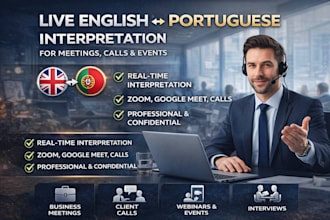 interpret english and portuguese simultaneously live interpreter and translator