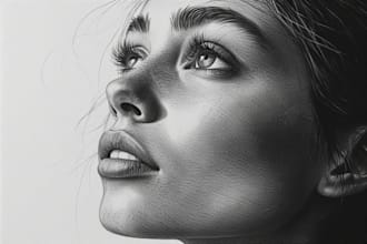 paint sketch a rough charcoal pencil portrait drawing for you