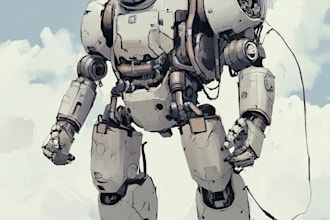 design high quality robot, mecha concepts