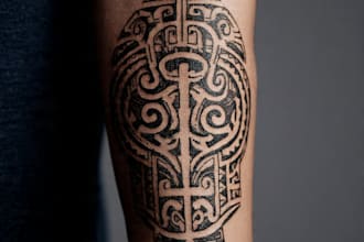 design a polynesian maori tribal tattoo